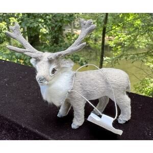New WONDERSHOP Target Reindeer Christmas Ornament White Deer
